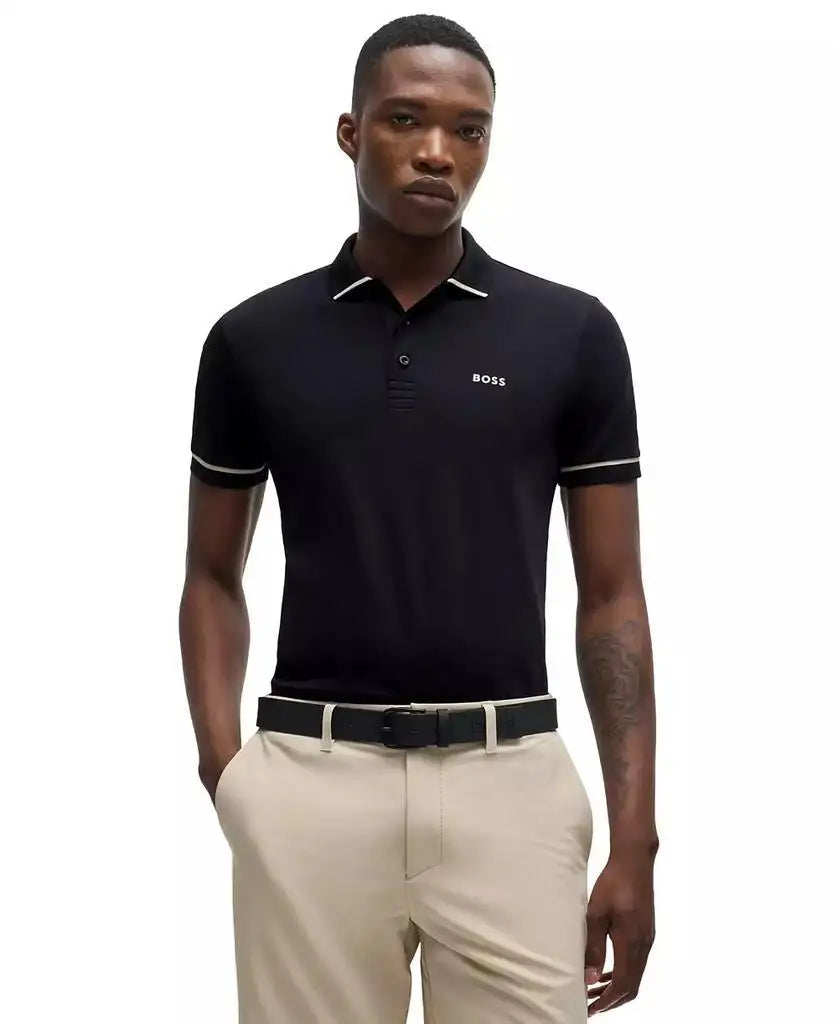 Nevvyo Contrast Slim-Fit Polo