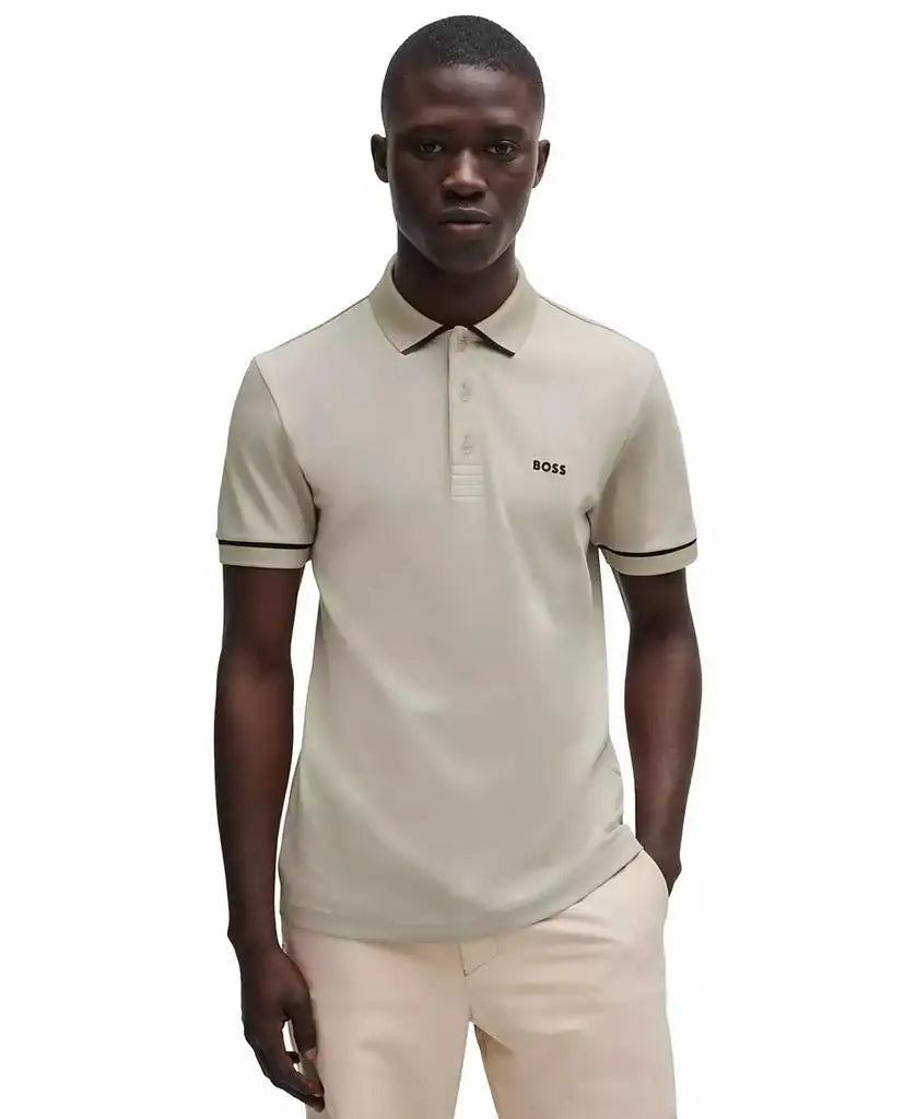 Nevvyo Contrast Slim-Fit Polo