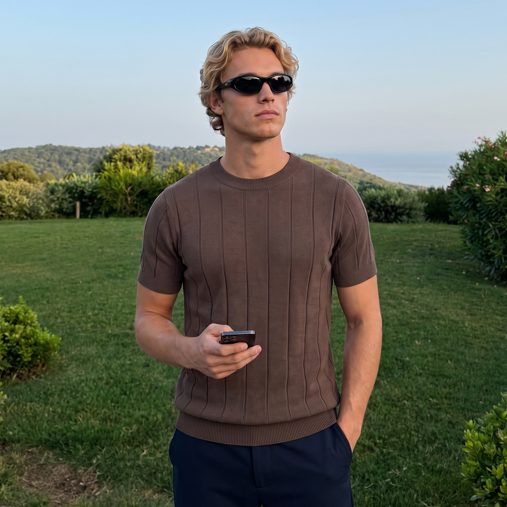 Slim Fit Knit Tee