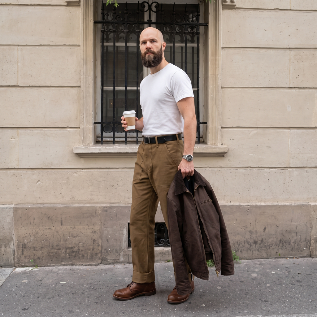 Pants Herringbone Twill
