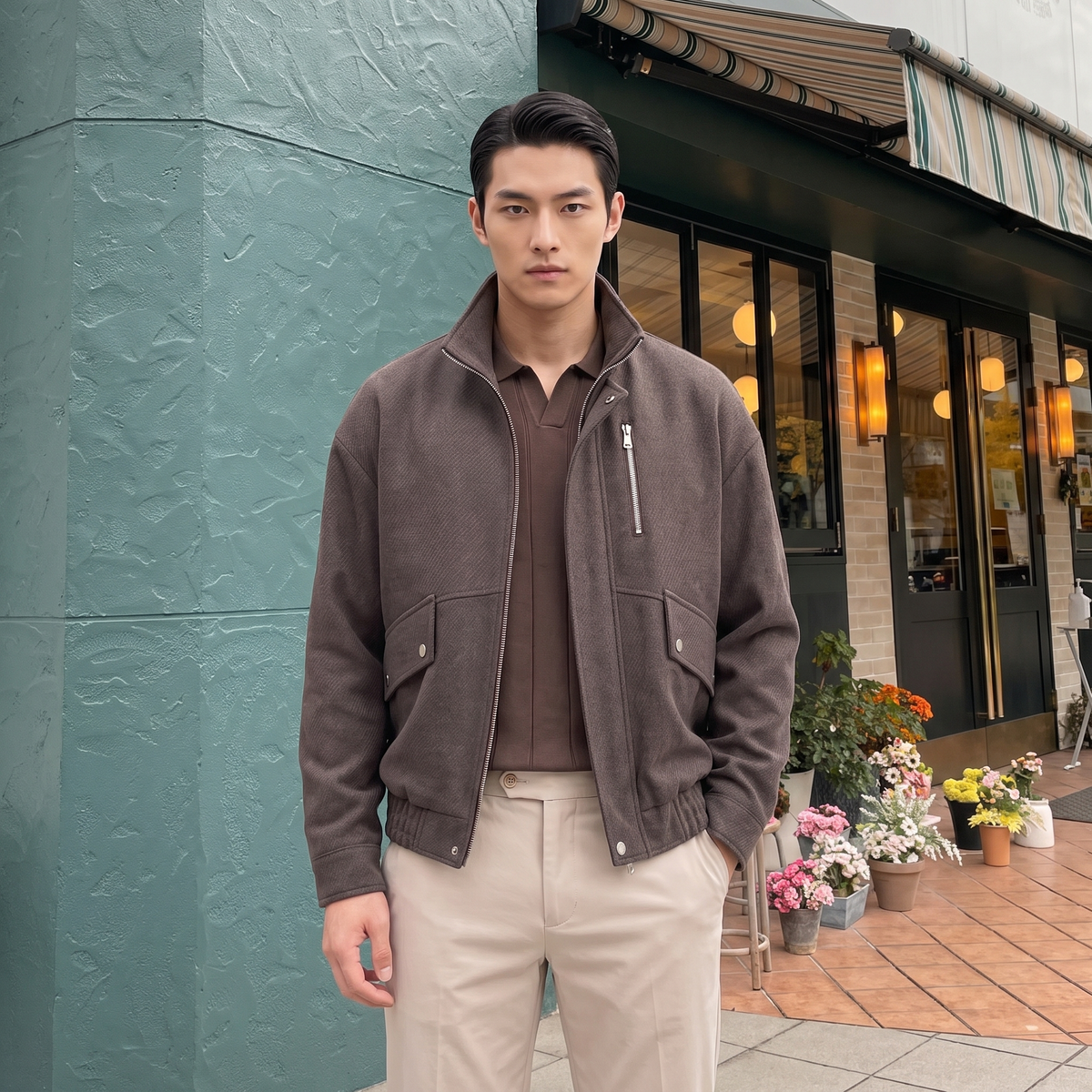 Daily Korean Zipper Jacket